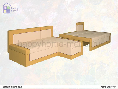 УГЛОВОЙ РАЗДВИЖНОЙ ДИВАН BAMBINI PANNO 13.1 (ДВУСПАЛЬНЫЙ)