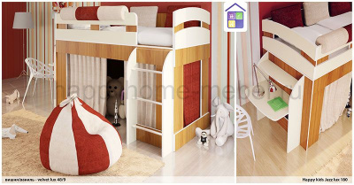 КРОВАТЬ-ЧЕРДАК HAPPY KIDS JAZZ LUX 180Х90