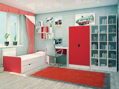 ДЕТСКАЯ КОМНАТА ДЛЯ ШКОЛЬНИКА HAPPY KIDS R-5