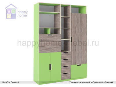 ШКАФ-СТЕЛЛАЖ BAMBINI PANNO 9 (С РАБОЧИМ МЕСТОМ)