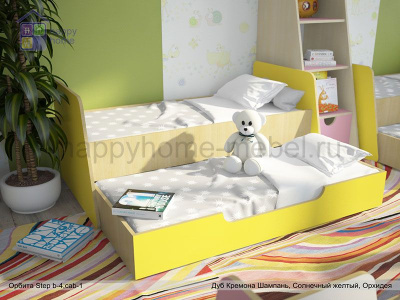 ВЫДВИЖНАЯ ДВУХЪЯРУСНАЯ КРОВАТЬ ОРБИТА STEP B4