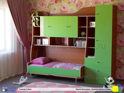 ДЕТСКАЯ СТЕНКА С ОТКИДНОЙ КРОВАТЬЮ ТРИУМФ - 4 (БАЗОВАЯ КОМПЛЕКТАЦИЯ)