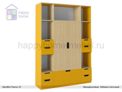 ШКАФ-СТЕЛЛАЖ BAMBINI PANNO 10 (С ЯЩИКАМИ)