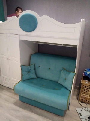 КРОВАТЬ - ЧЕРДАК С ДИВАНОМ HAPPY KIDS ПРОВАНС 4