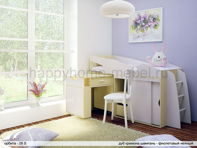 НИЗКАЯ КРОВАТЬ-ЧЕРДАК ОРБИТА 28S