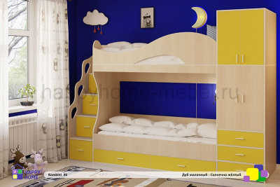 ДВУХЪЯРУСНАЯ КРОВАТЬ CО ШКАФОМ BAMBINI 36 SUITE