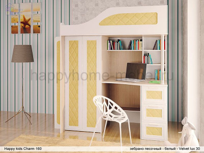 КРОВАТЬ-ЧЕРДАК HAPPY KIDS CHARM 160Х70