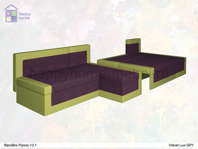 УГЛОВОЙ РАЗДВИЖНОЙ ДИВАН BAMBINI PANNO 13.1 (ДВУСПАЛЬНЫЙ)