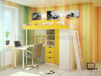 КРОВАТЬ-ЧЕРДАК HAPPY KIDS K-1L