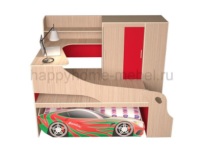 ПОДИУМНЫЙ КОМПЛЕКС BAMBINI 34.1 + КРОВАТЬ-МАШИНА BMW