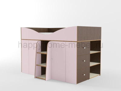 НИЗКАЯ ДВУСПАЛЬНАЯ КРОВАТЬ-ЧЕРДАК ОРБИТА ЛЕТО 1