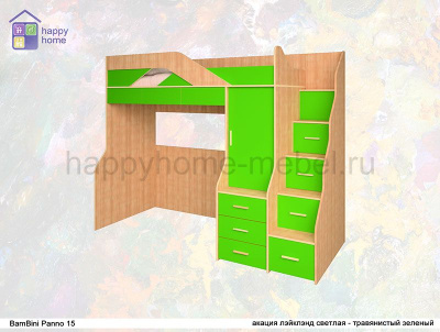 КРОВАТЬ-ЧЕРДАК BAMBINI PANNO 15