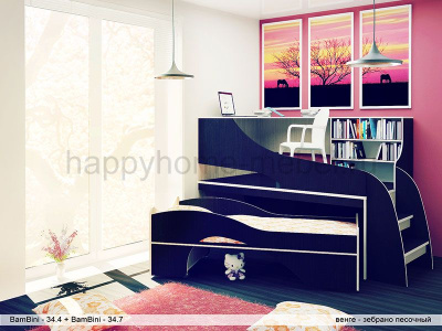 ПОДИУМНЫЙ КОМПЛЕКС BAMBINI 34.4 + КРОВАТЬ BAMBINI 34.7