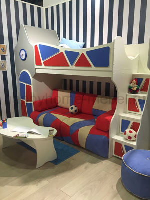 ДВУХЪЯРУСНАЯ КРОВАТЬ С ДИВАНОМ РОССИЯ