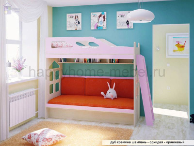 ДВУХЪЯРУСНАЯ КРОВАТЬ С ДИВАНОМ HAPPY KIDS SOFT - 3