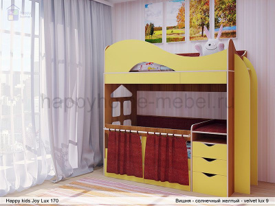 ДВУХЪЯРУСНАЯ КРОВАТЬ HAPPY KIDS JOY LUX 170Х80 СМ
