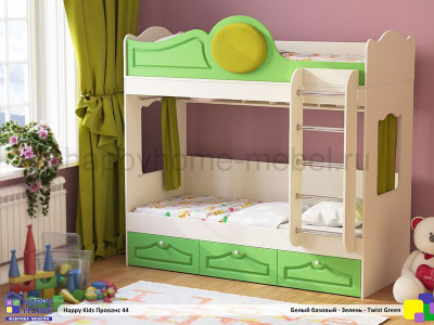 ДВУХЪЯРУСНАЯ КРОВАТЬ HAPPY KIDS ПРОВАНС 44