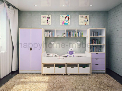 ДЕТСКАЯ СТЕНКА СО СПАЛЬНЫМ МЕСТОМ HAPPY KIDS K-15