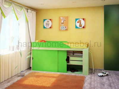 НИЗКАЯ КРОВАТЬ-ЧЕРДАК HAPPY KIDS K-9.2M