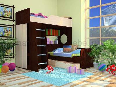 КРОВАТЬ-ЧЕРДАК ОРБИТА 11.1 + МАЛАЯ КРОВАТЬ