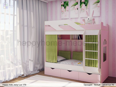 ДВУХЪЯРУСНАЯ КРОВАТЬ HAPPY KIDS JUICY LUX 170Х80 СМ