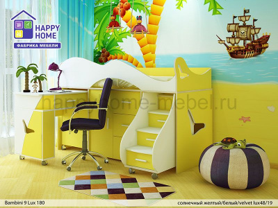 Низкая кровать-чердак BamBini 9 Lux 180