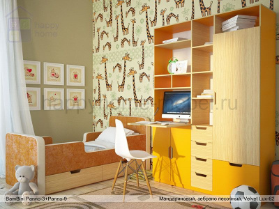 ШКАФ-СТЕЛЛАЖ BAMBINI PANNO 9 (С РАБОЧИМ МЕСТОМ)