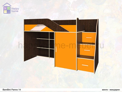 НИЗКАЯ КРОВАТЬ-ЧЕРДАК BAMBINI PANNO 14