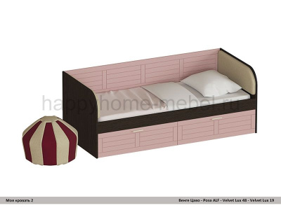 КРОВАТЬ НИЖНЯЯ МОЯ КРОВАТЬ - 2 (С ПУФОМ)