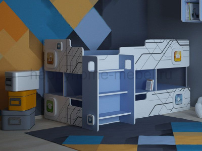 Низкая кровать-чердак Felicita Trend M-5 для мальчика 3-9 лет