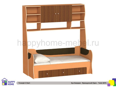 ДЕТСКАЯ СТЕНКА С РАЗДВИЖНОЙ КРОВАТЬЮ ТРИУМФ -3 (СТАРТОВАЯ КОМПЛЕКТАЦИЯ)