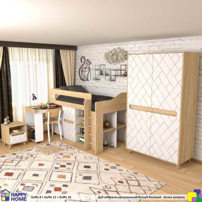 Двухдверный шкаф Goffo 12 МДФ со штангой и корзинами