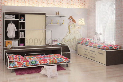 ПОДИУМНЫЙ КОМПЛЕКС FELICITA KIDS 2 + КОМОД 2.2 + ПОЛКА 3.7