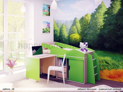 НИЗКАЯ КРОВАТЬ-ЧЕРДАК ОРБИТА 28