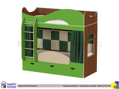 ДВУХЪЯРУСНАЯ КРОВАТЬ HAPPY KIDS SOUL SUPERIOR 170