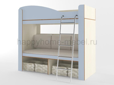 ДВУХЪЯРУСНАЯ КРОВАТЬ С ДИВАНОМ ОРБИТА ЛЕТО 6М