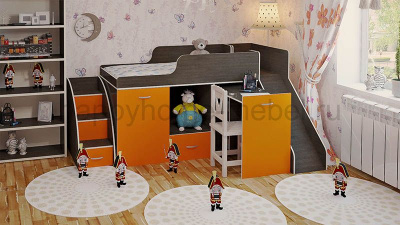 КРОВАТЬ-ЧЕРДАК BAMBINI 13 + ЛЕСТНИЦА 13.1 + ГОРКА 13.2