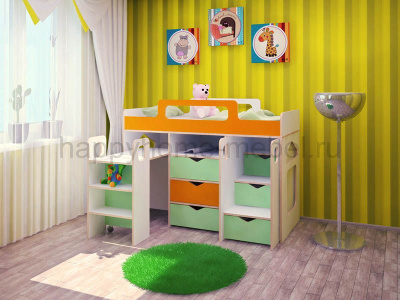 НИЗКАЯ КРОВАТЬ-ЧЕРДАК HAPPY KIDS K-11
