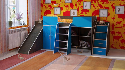 КРОВАТЬ-ЧЕРДАК ОРБИТА 6 + ГОРКА + ЛЕСТНИЦА МИНИ