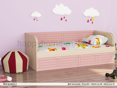 КРОВАТЬ НИЖНЯЯ МОЯ КРОВАТЬ - 2 (С ПУФОМ)