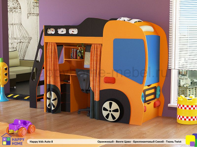 ЧЕРДАК С РАБОЧИМ МЕСТОМ - ГРУЗОВИК 180Х80 (HAPPY KIDS AUTO 8)