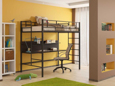 ДЕТСКАЯ МЕТАЛЛИЧЕСКАЯ КРОВАТЬ-ЧЕРДАК АМСТЕРДАМ 190Х120