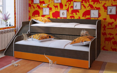 ДВУХЪЯРУСНАЯ КРОВАТЬ ОРБИТА 17 + ГОРКА