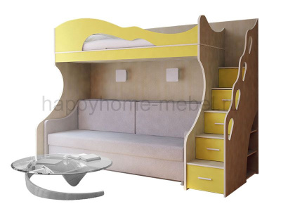 ДВУХЪЯРУСНАЯ КРОВАТЬ С ДИВАНОМ BAMBINI DIVANNO 3 SUITE