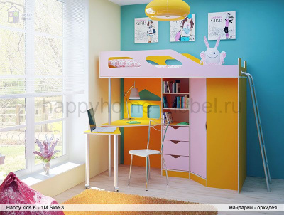 КРОВАТЬ-ЧЕРДАК HAPPY KIDS K-1M