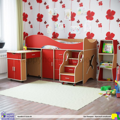 ДЕТСКАЯ КРОВАТЬ-ЧЕРДАК BAMBINI 9 SUITE M (КОРПУС - БУК БАВАРИЯ 1511)
