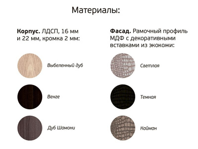 СЕКЦИЯ КОМБИНИРОВАННАЯ GLOSS (ПОЛКИ ЛДСП / ФАСАД СТЕКЛО)