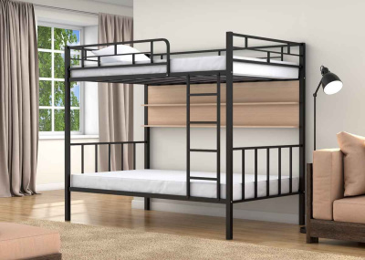 ДВУХЪЯРУСНАЯ МЕТАЛЛИЧЕСКАЯ КРОВАТЬ ВАЛЕНСИЯ 120 С ПОЛКАМИ