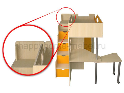 ДВУХЪЯРУСНАЯ КРОВАТЬ HAPPY KIDS K-5S