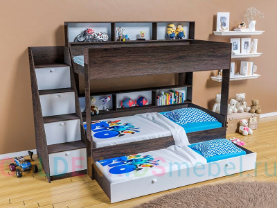 ДВУХЪЯРУСНАЯ КРОВАТЬ GOLDEN KIDS 10.1 (ТРИ СПАЛЬНЫХ МЕСТА)